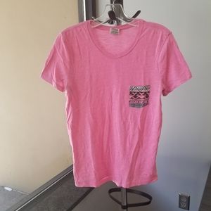 💕PINK Aztec pocket t-shirt